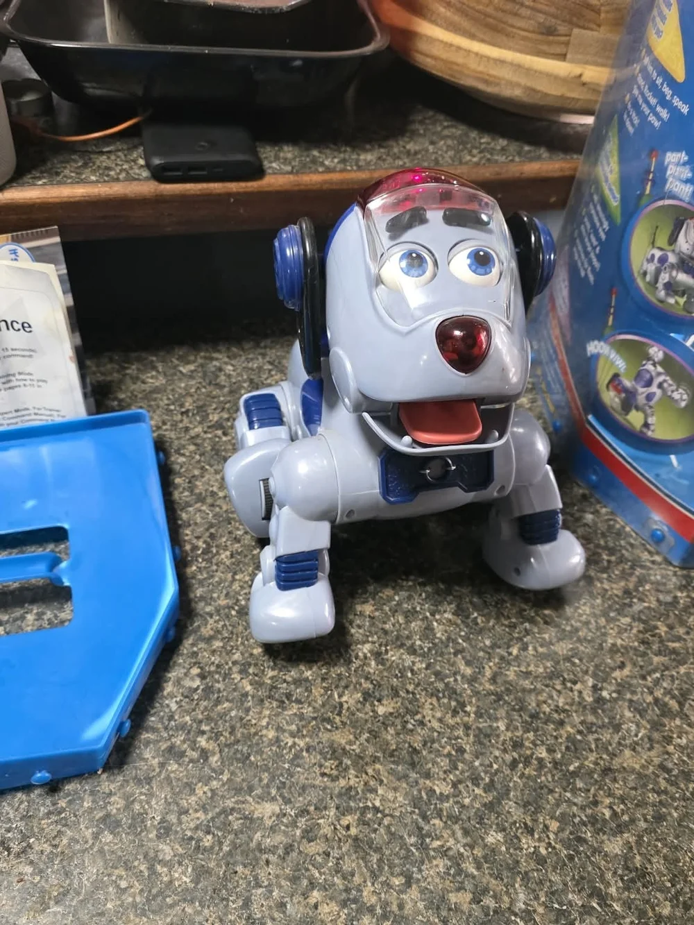 Fisher-Price Rocket Talking Robot Dog - Gray, Blue, Red
